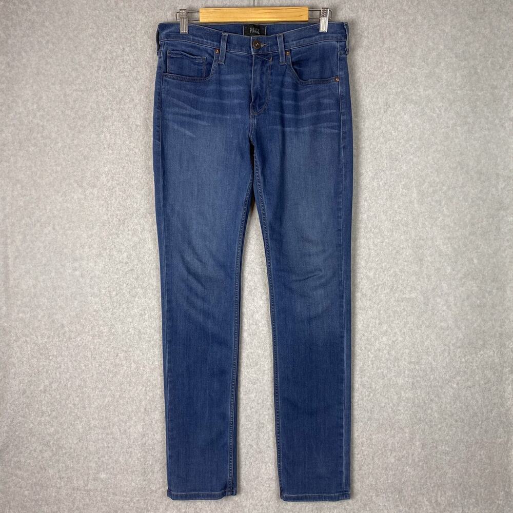 Paige Jeans Mens 30 (32x31.5) Blue Transcend Lennox Slim Stretch Denim